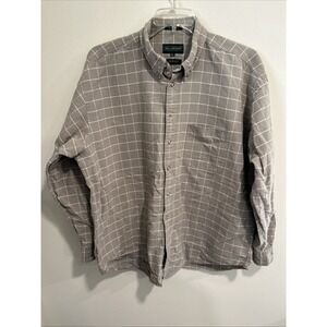 Vintage Hill & Archer XL Cotton Plaid Button Down Shirt